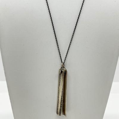 LOT 112: Necklace With Unique Double 925 Italy Pendant