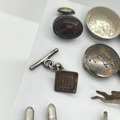 LOT 123: Vintage Silver Button Covers, Silver Cufflinks and More!