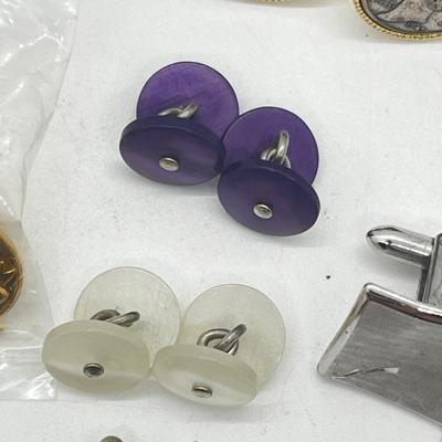 LOT 125: Artisan Cufflinks and Tie Pins Including Swank, Fun "Hot/Cold" Set and More!