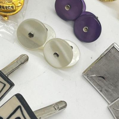 LOT 125: Artisan Cufflinks and Tie Pins Including Swank, Fun "Hot/Cold" Set and More!