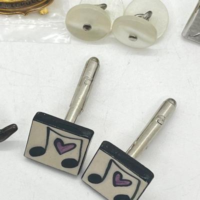 LOT 125: Artisan Cufflinks and Tie Pins Including Swank, Fun "Hot/Cold" Set and More!