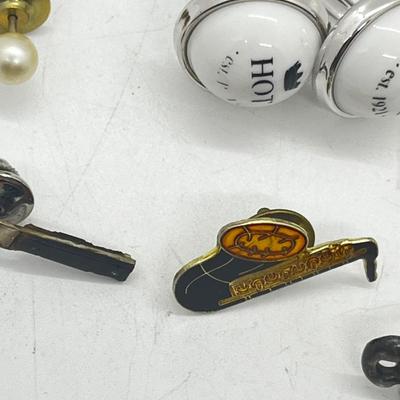 LOT 125: Artisan Cufflinks and Tie Pins Including Swank, Fun "Hot/Cold" Set and More!