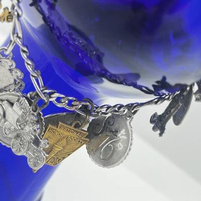 LOT 127: Vintage Sterling Charm Bracelet With Some Sterling Charms