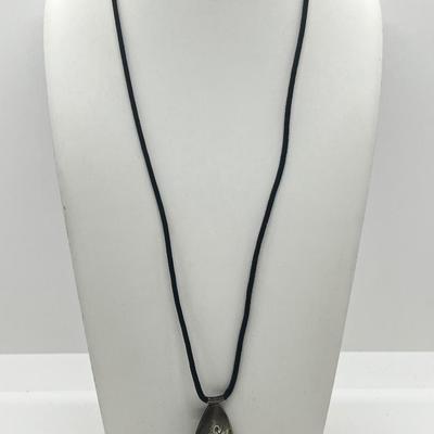 LOT 132: 925 Crawling Humans Sculptural Pierced Earrings and Sterling Pendant on 22" Cord In Unique Box