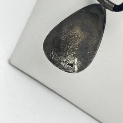 LOT 132: 925 Crawling Humans Sculptural Pierced Earrings and Sterling Pendant on 22" Cord In Unique Box