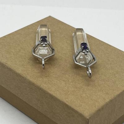 LOT 135: Two Amethyst and Quartz Crystal 925 Pendants