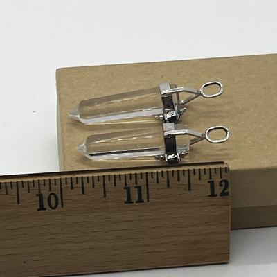 LOT 135: Two Amethyst and Quartz Crystal 925 Pendants