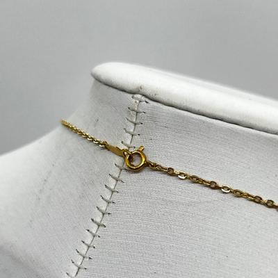 LOT 152: 14K Yellow Gold and Tiger's Eye 14.5" Necklace - 4.3 GTW