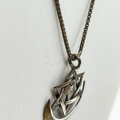LOT 157: Sterling Silver Star of David Coexist Peace Pendant on 18" 925 Chain - 4.9 GTW