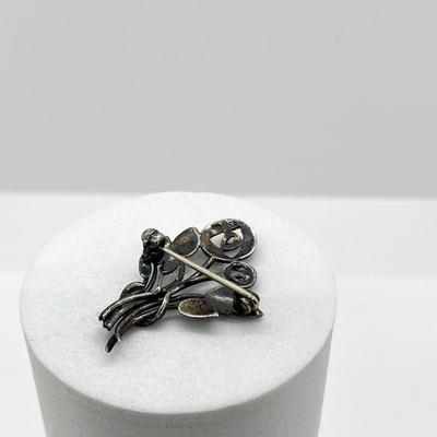 LOT 158: Sterling Silver Kit Heath Scottish Flower - 3.8 Grams