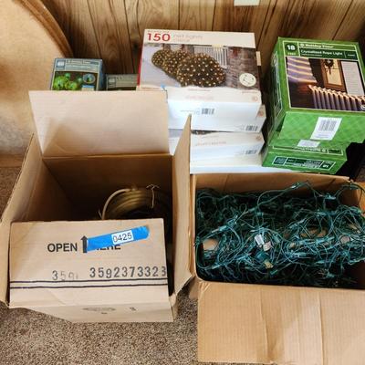 Large Lot of Christmas String & Rope Patio Party Lights