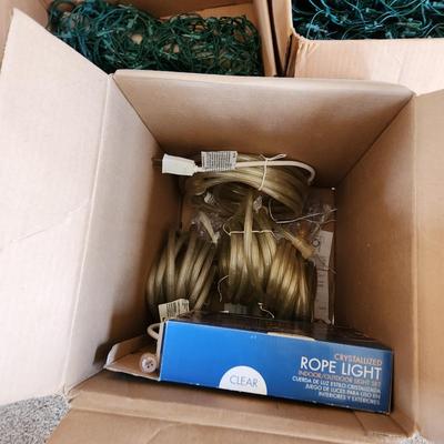 Large Lot of Christmas String & Rope Patio Party Lights