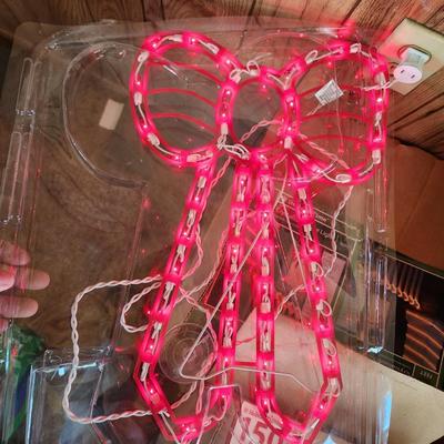 large lot of 18 Christmas Holiday Decor Lights Candy Canes Bows Snowman