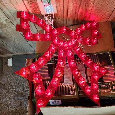 large lot of 18 Christmas Holiday Decor Lights Candy Canes Bows Snowman