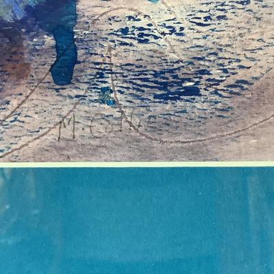 M8075 Signed Abstract Watercolor by M. Colby