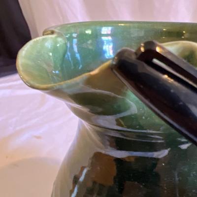 Kline Signed Large Green Luster Pitcher (D-RG)