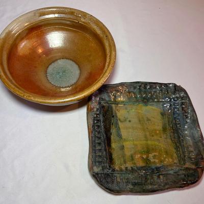 Lustrous Signed Pottery Bowls (D-RG)