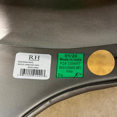 Four Restoration Hardware Metal ‘Marcel’ Armchair's (K-MG)