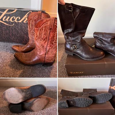 Lucchese Cowboy Boots & Ariat Boots - Women Size 11 (GB1-RG)