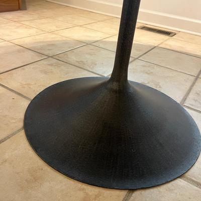 Restoration Hardware Pedestal Wood & Metal Table (K-MG)