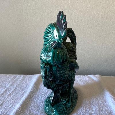 Vintage Enesco Turquoise Rooster # E-8259