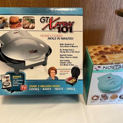Mini waffle iron and GT Xpress 101 cooker