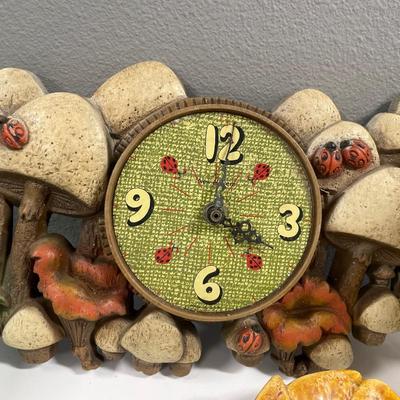 Portugal pots with California pottery and mushroom clock