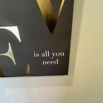 Love Framed Canvas & Peace Wall Art (PB-MG)