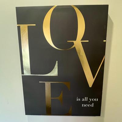 Love Framed Canvas & Peace Wall Art (PB-MG)