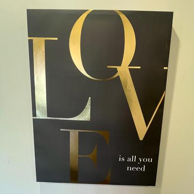 Love Framed Canvas & Peace Wall Art (PB-MG)