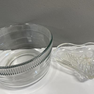 Cloisonné round box with clear bowl and candy dish