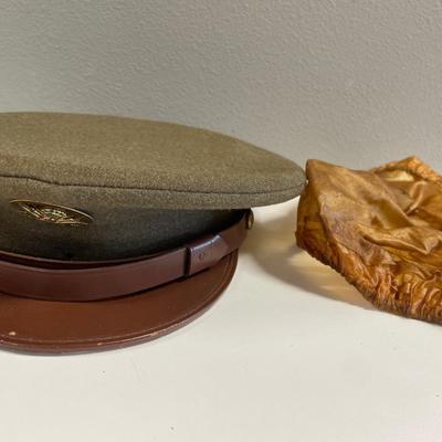 Dark green military jacket and hat