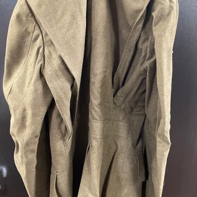 Dark green military jacket and hat