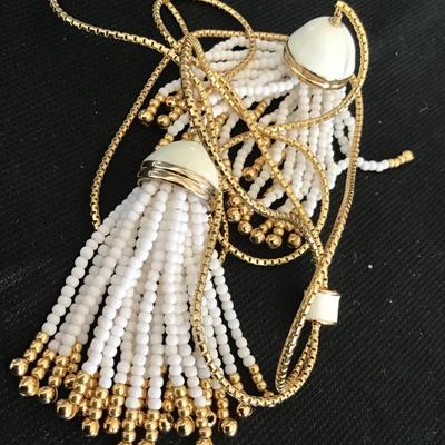 Gorgeous Enamel Glass Bead Tassel Slider