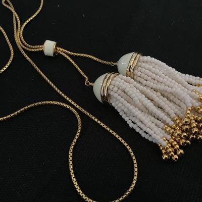 Gorgeous Enamel Glass Bead Tassel Slider