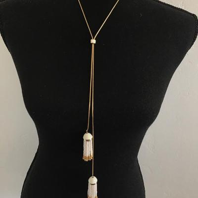 Gorgeous Enamel Glass Bead Tassel Slider