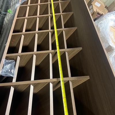 Wood Grain Finish Retail Slotted Display Stand