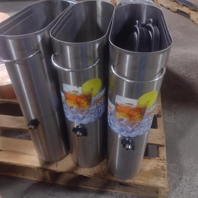 Set of Three Iced Tea NSF Urns with Lids