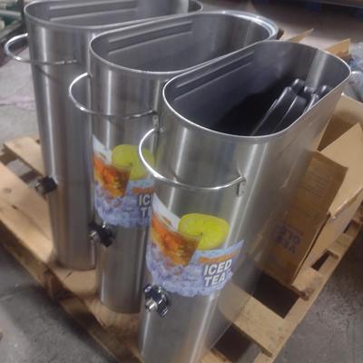 Set of Three Iced Tea NSF Urns with Lids