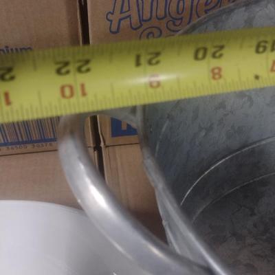 Galvanized Snack Bucket and Melamine Serving Bowl