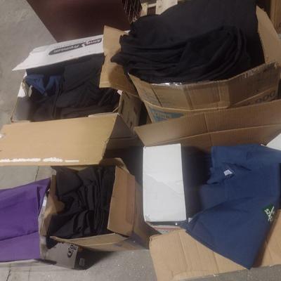 Collection of Various Sized and Color Cloth Table Coverings