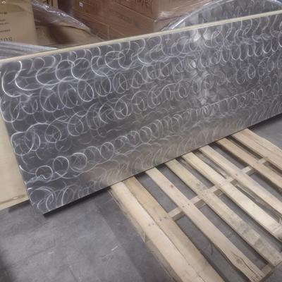 8' Rectangle Folding Table with Decorative Aluminum Plate Top