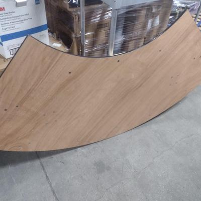 Curved Folding Table with Decorative Aluminum Plate Top Choice B