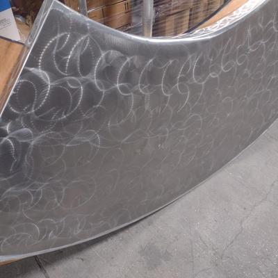 Curved Folding Table with Decorative Aluminum Plate Top Choice B