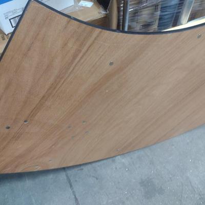 Curved Folding Table with Decorative Aluminum Plate Top Choice B