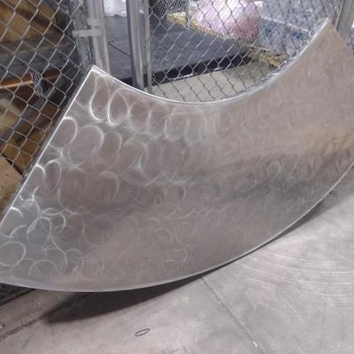 Curved Folding Table with Decorative Aluminum Plate Top Choice A