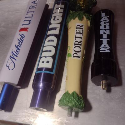 Various Name Brand Beer Tap Handles Set #1