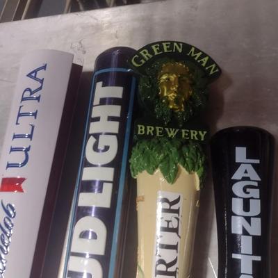 Various Name Brand Beer Tap Handles Set #1
