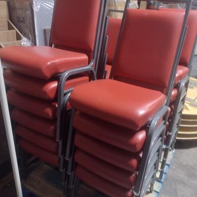 Set of 10 Bertolini Commercial Stack Chairs