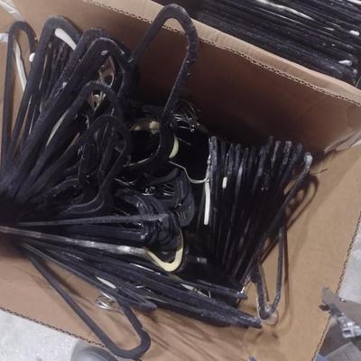 Three Boxes of Used Various Style Clothes Hangers